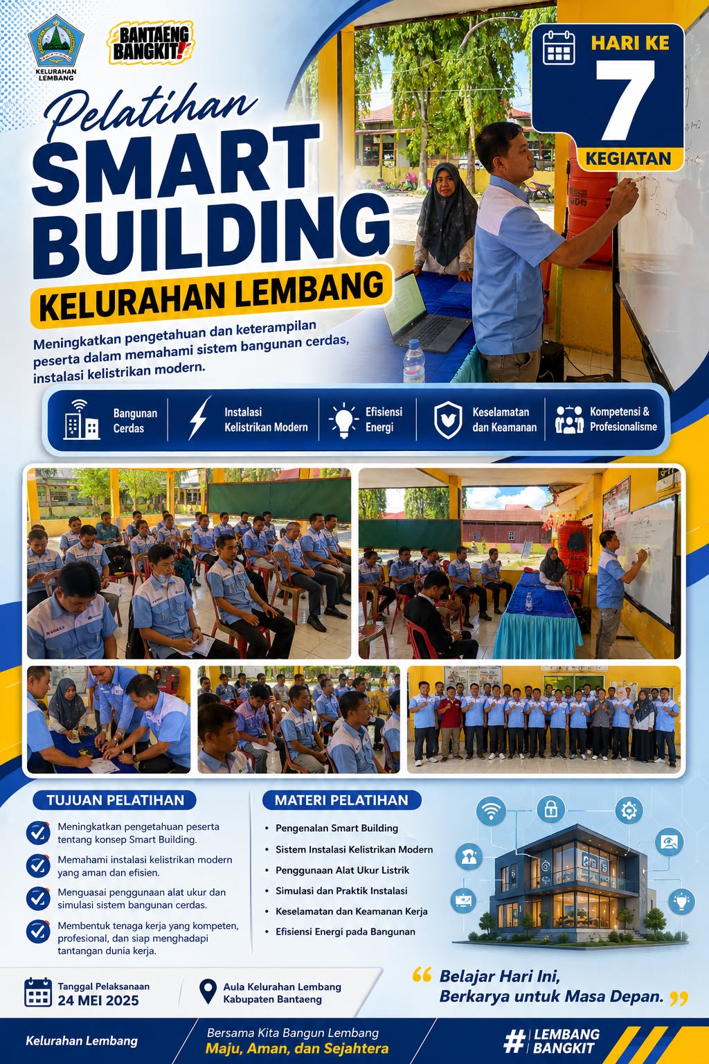 Hari Ketujuh, Semangat Tak Pernah Padam! Pelatihan Smart Building Kelurahan Lembang Cetak SDM Unggul Siap Hadapi Era Teknologi